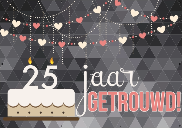 25 jaar getrouwd spandoek