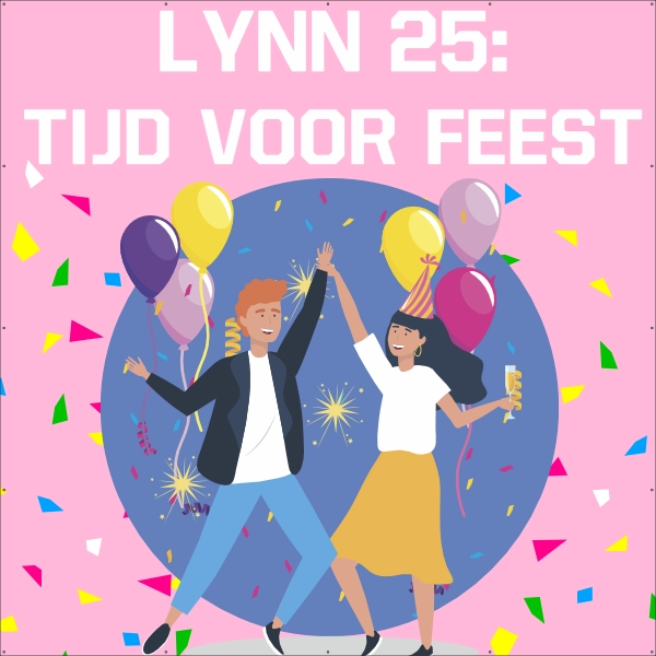 25 jaar spandoek tijd voor feest