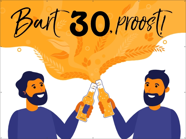 30 jaar spandoek proost