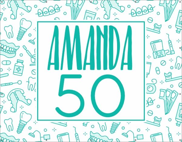 50 jaar spandoek tandarts