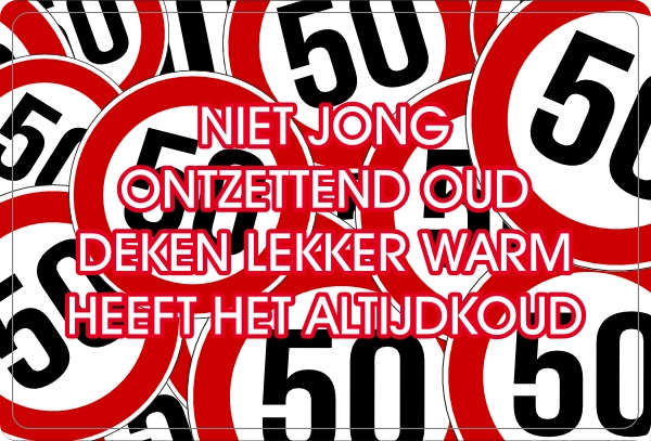 50 jaar Verjaardag Fleecedeken