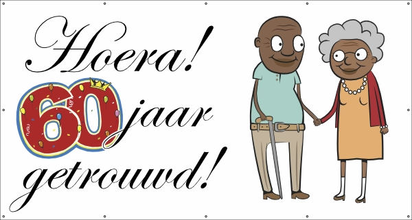 60 jaar getrouwd Spandoek