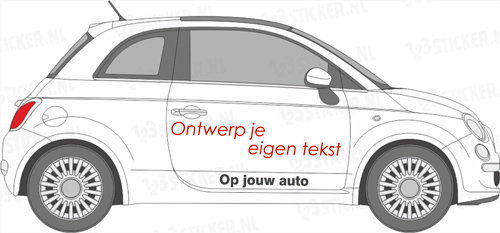 Auto stickers met eigen tekst
