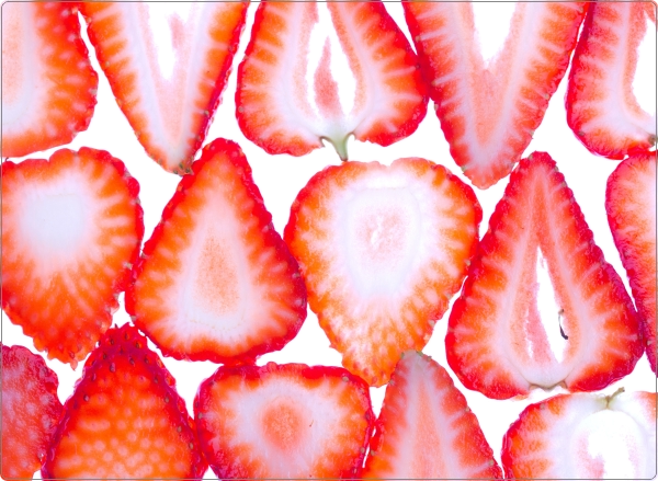 Aardbeien laptop sticker 17 inch