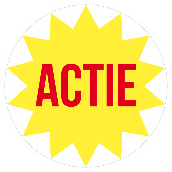 Actie sticker