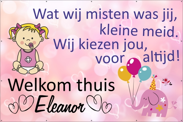 Adoptie kiezen jou voor altijd spandoek