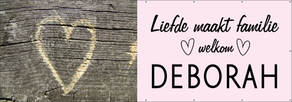 Adoptie Liefde maakt familie spandoek