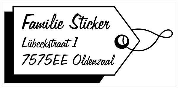 Adressticker label