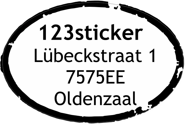 Ovale adressticker