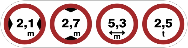 Afmeting en gewicht voertuigsticker