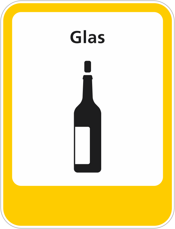 Afvalscheiding glas sticker