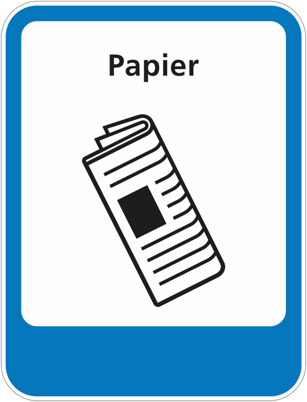 Afvalscheiding papier sticker