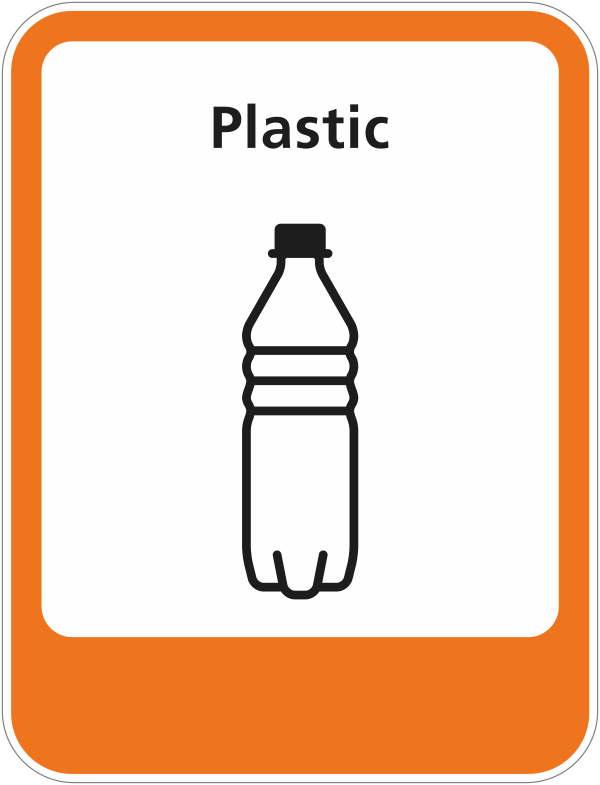 Afvalscheiding plastic sticker