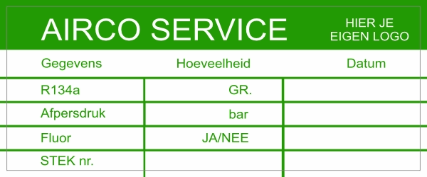 Airco Service sticker klein