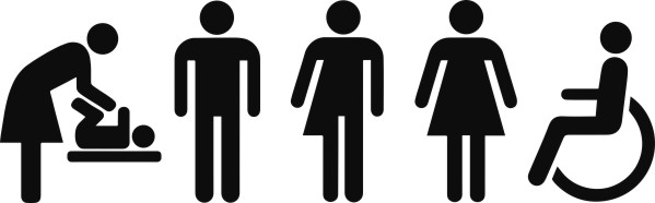 All gender toilet sticker