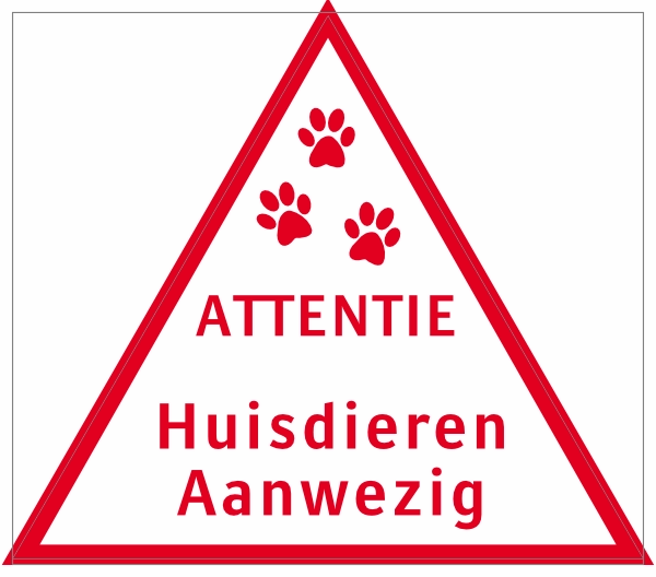 Attentie driehoeksticker