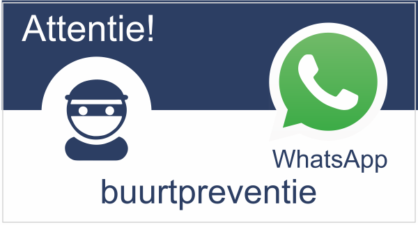 Attentie WhatsApp buurtpreventie sticker