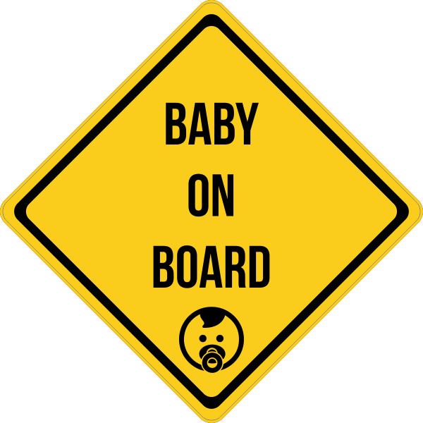 Baby on board sticker ruit