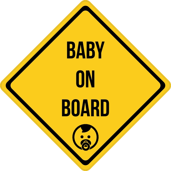 Baby on board sticker ruit