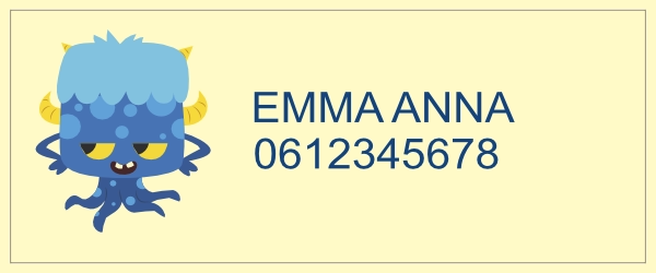 Back2school naamstickers