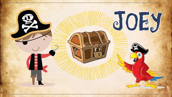 Badlaken piraat met eigen naam