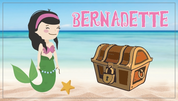 Badlaken zeemeermin en schatkist