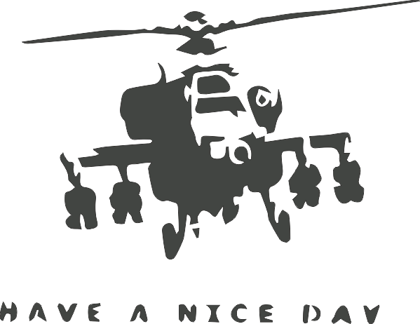 Helikopter muursticker