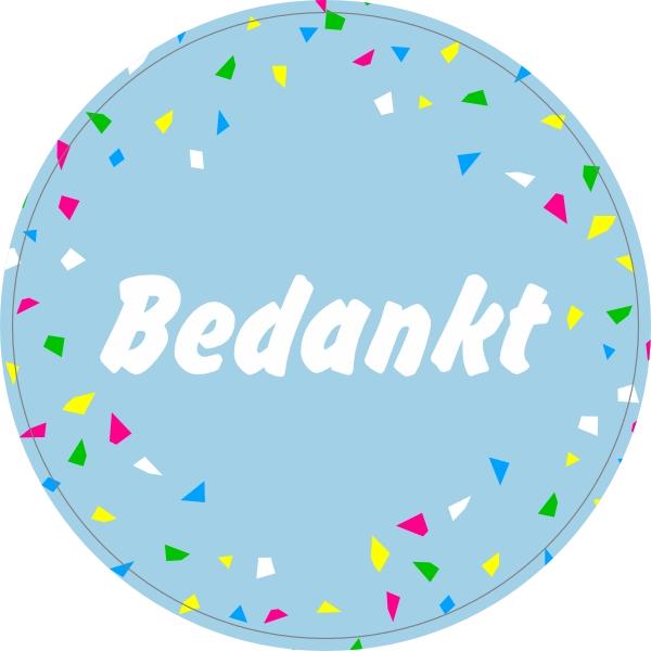 Bedankt Sticker