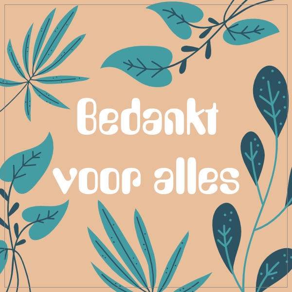 Bedankt voor alles sticker