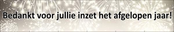 Bedankt voor jullie inzet het afgelopen jaar spandoek