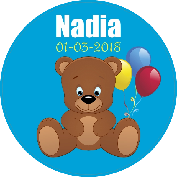 Beer geboortesticker