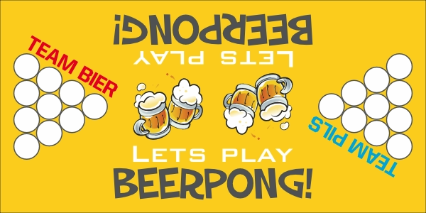 Beerpong spandoek