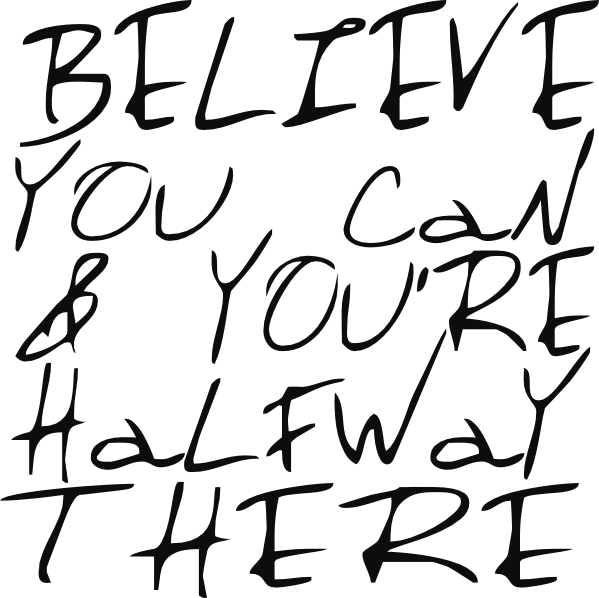Believe you can muursticker
