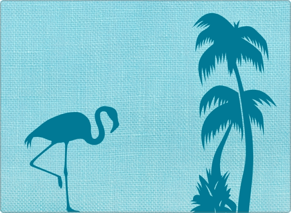 Blauwlinnen tropische laptop sticker 17 inch