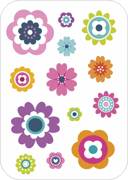 Bloemen autodak sticker