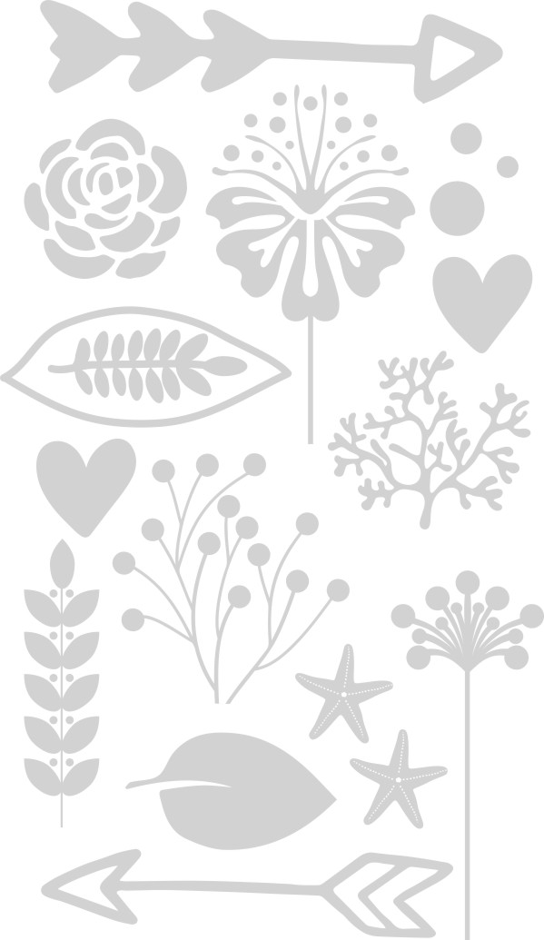 Bloemenpatroon otto sticker
