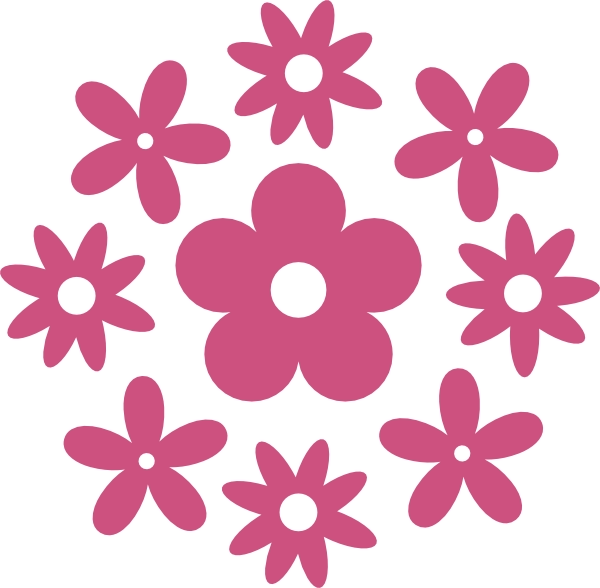 Bloemen stickerset