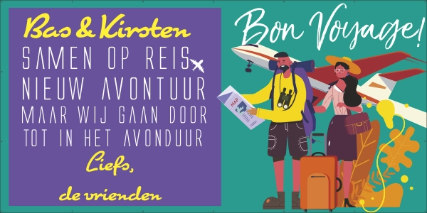 Bon voyage spandoek