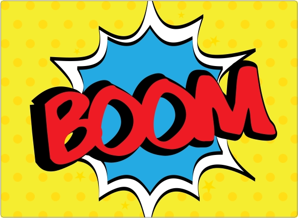 BOOM laptop sticker 17 inch