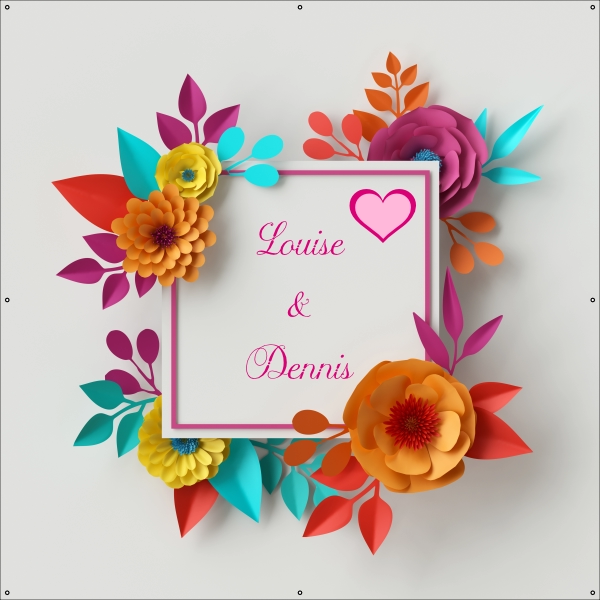 Bruiloft Paper craft spandoek