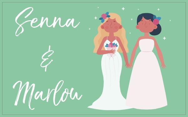 Bruiloft sticker vrouwen