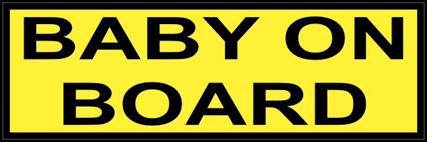 Bumpersticker baby on board