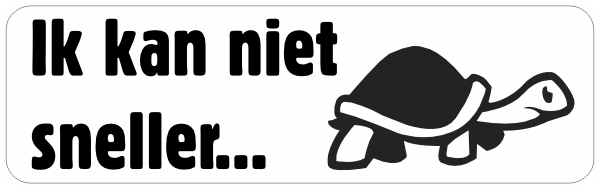 Bumpersticker schildpad