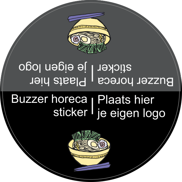 Buzzer logo sticker horeca