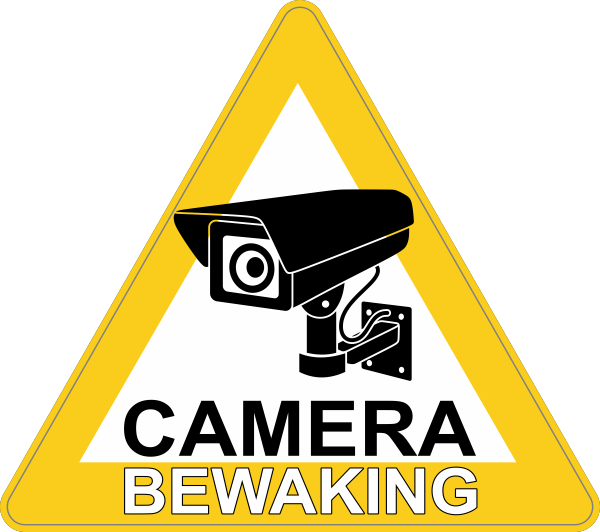 Camera bewaking sticker Driehoek