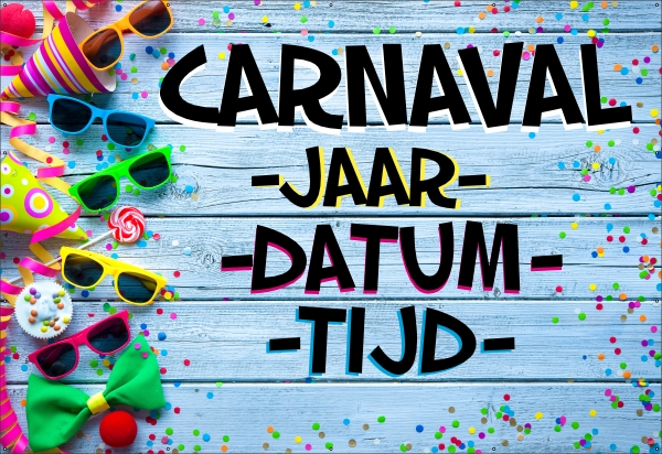 Carnaval Planken Blauw spandoek