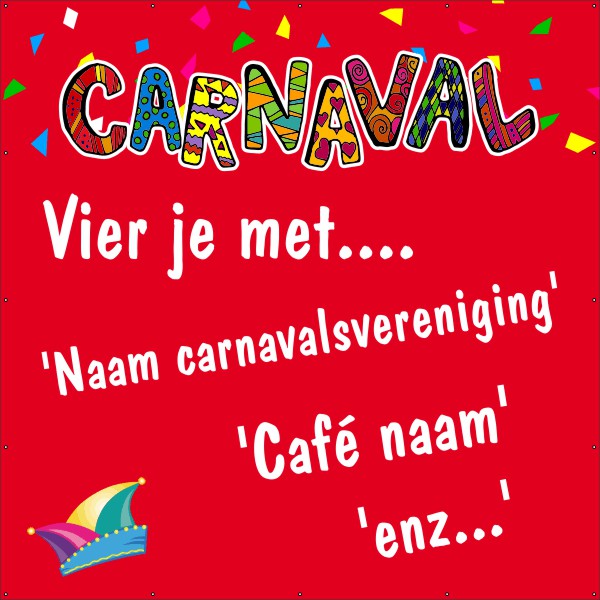 Carnaval vier je met Spandoek