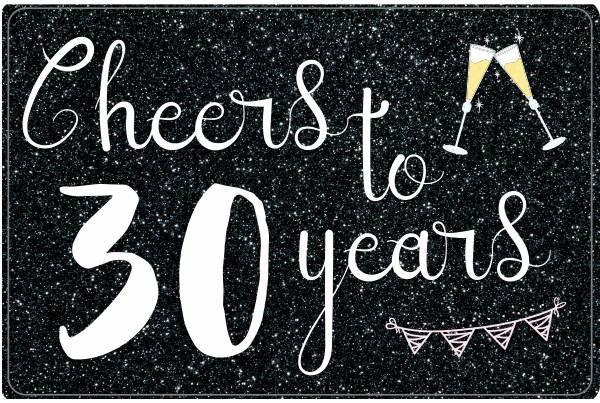Verjaardag sticker 30 jaar
