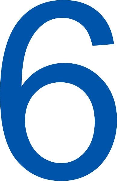 Plakcijfer 6