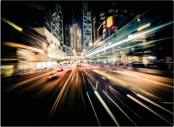 City By Night Laptop Sticker 17 inch